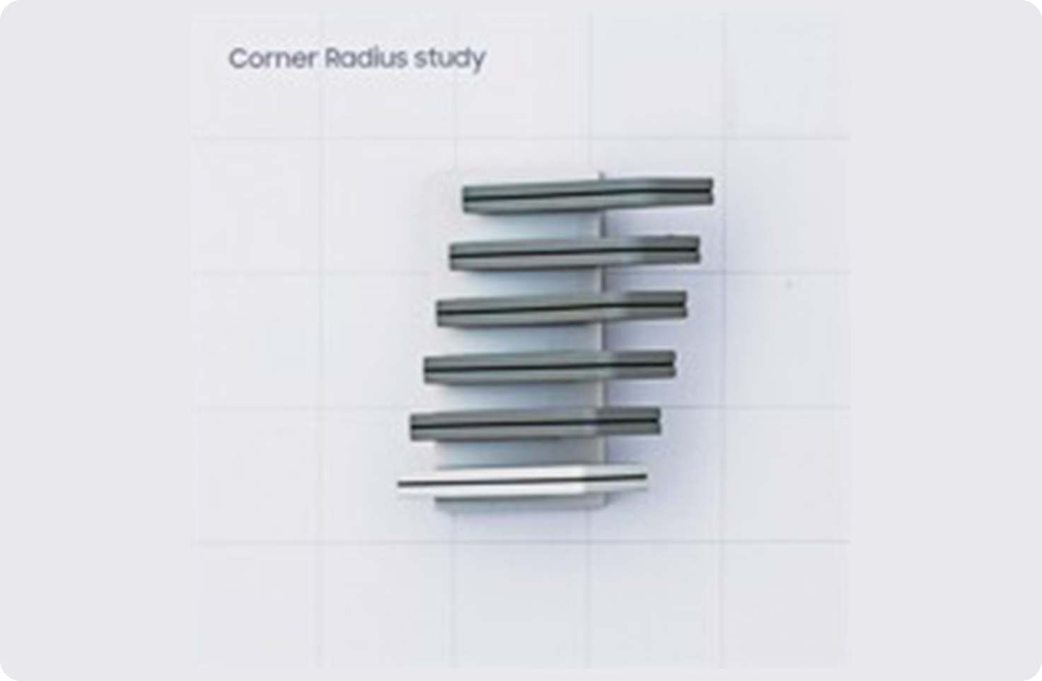 A fold-specific corner radius designed for optimal symmetry